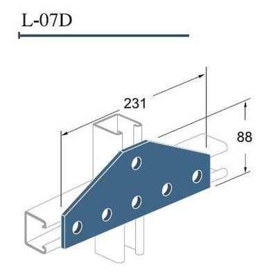 comprare 4 buchi 5 buchi 6 buchi Tee Gusset Plate Strut Channel Fittings Accessori online manufacture
